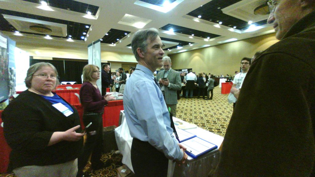 Brian, Lisa, and Jane greet members of the PBRN at the DO-Touch.NET booth.